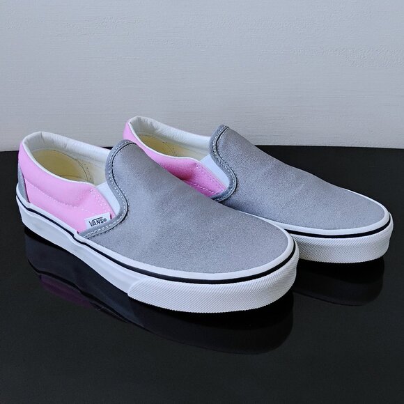 Vans Men's Classic Slip-On Sneaker in Fresh & Contemporary Prism Pink/Drizzle - Picture 2 of 12
